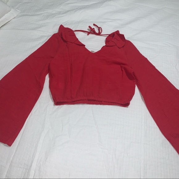 Roxy Bell Sleeve Crop Top - NWT - Picture 12 of 13